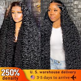 Lace Wigs 250 Density 32 40 Inch 13x6 HD Transparent Loose Deep Wave Lace Frontal Wig Human Hair Remy Curly 13x4 Lace Front Wigs For Women 231024