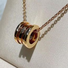 High quality fashion necklace classic small waist cylindrical sliding pendant necklaces Jewellery with exquisite packaging box267Y