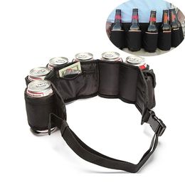 Outdoor Bags Portable Bottle Waist Beer Belt Bag Outdoor Climbing Camping Hiking Holster Wine Bottles Beverage Can Holder Hanging Organiser 231025