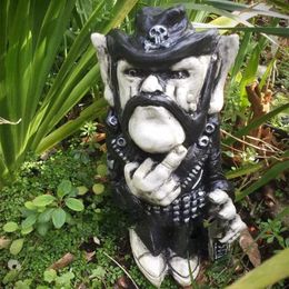 Garden Decorations Garden Decoration Vertical Middle Cowboy Finger Dwarf Resin Ornaments Handicraft Garden Ornaments Garden Gnomes Decorate 231025