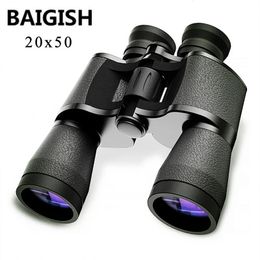 Telescope Binoculars Baigish 20x50 Binoculars Hd Powerful Tourism Spyglass High Times Clearly Vision Telescope Lll Night Vision For Hunting Camping 231024