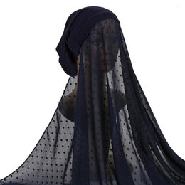 Ethnic Clothing Women Muslim Instant Chiffon Hijab With Tube Cap Underscarf Bonnet HIjabs Veil Scarf Islam Headscarf Headwrap Turbante Mujer