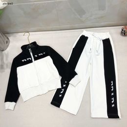 Luxury kids Tracksuits Winter plush set for baby Size 110-160 Splice design zippered jacket and sports pants Oct20