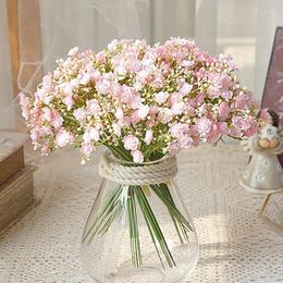 Decorative Flowers YOMDID Bouquet Artificial Plastic Flower Handmade Babysbreath Fake Gypsophila Floral Arrange For Wedding Home Table