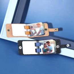 Keychains Lanyards Custom Po Album-6 pictures acrylic po cards PU leather Personalized Gift 231025