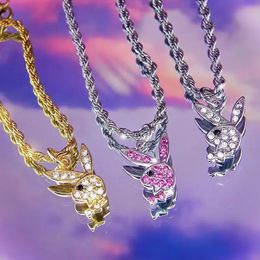 Chokers 316L Stainless Steel Hip Hop Punk Style Rabbit Necklace For Women Special Clavicle Chain Party Lgbt Gift Feamle Jewellery 231025