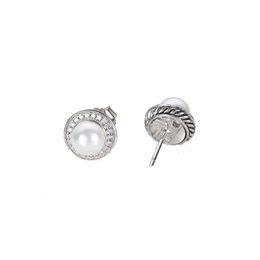 DY Earrings Designer Classic Jewellery Fashion charm Jewellery Dy Pearl Ear Studs Popular Button Thread Four Claw Diamond Embedding Versatile Jewellery Christmas gift