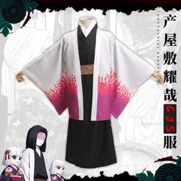 Cosplay Anime Demon Slayer Kimetsu No Yaiba Ubuyashiki Kagaya Cosplay Costume Kimono Cloak Outfits Carnival Suit