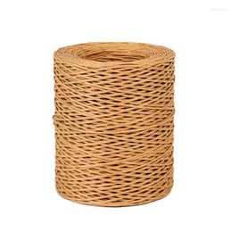 Decorative Flowers 1.0Mm Light Brown Floral Bind Wire Wrap Twine Handmade Iron Paper Rattan For (Length: 210M)