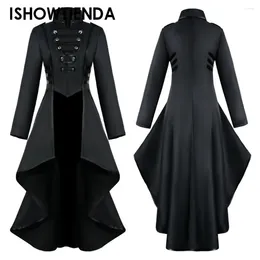 Casual Dresses Women Jacket Coat Medieval Retro Lace Victorian Gothic Long Sleeve Button Tailcoat Steampunk Halloween Party Costume Clothing