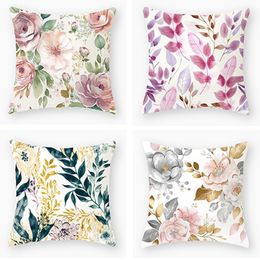 Designer cushion cover 100% Polyester Printed super soft, short white plush, without cushion insert,for living room ZY231023007PPV-BZM049