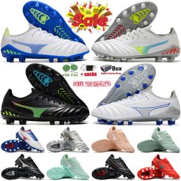 Womens Soccer Shoes Men Morelia Neo Iii Made In Japan Fg Sports Shoes High Ankle Football Boots Teenagers Adult Cleats Grass Training Match Sneakers