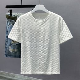 Designer fashion top business clothing embroidered collar details short sleeve T shirt men's Tee M-4XL