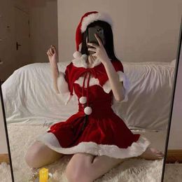 Cosplay Christmas Xmas Lady Santa Claus Cosplay Costume Winter Bunny Girl Cape Outfits Halloween Cloak Women Custome