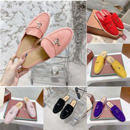 loro piano shoes For Womens Casual Slippers Classic Sandals Loafers Shoes Flat Slides Slipper Designers High Elastic Beef Tendon Bottom Size 36-46 with box