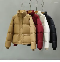 Women's Trench Coats Stand Collar Short Down Jacket Women 2023 Winter Korean Style Loose Bread