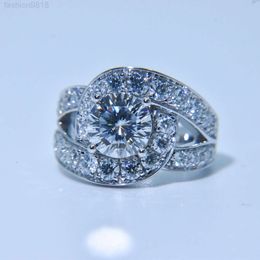 Light Jewelry New Arrival Fine Jewelry 925 Sterling Silver Iced Out Diamond Hip Hop Mens Moissanite Ring