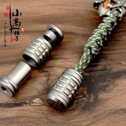 Mountaineering Crampons Detachable Alloy Big Paracord Accessory Screw Thread Knife Beads EDC DIY Flashlight Pendants 231024