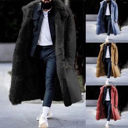 Men's Trench Coats Autumn And Winter Suede H Coat Integrated Warm Windbreaker Threads Men Mens Big Tall