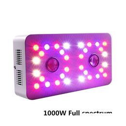 Led Grow Light Fl Spectrum Double Switch Dimmable 1000W Cob And Chips For Indoor Tent Greenhouses Hydroponics Drop Delivery