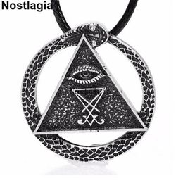 Nostalgia Sigil of Lucifer Geometric Necklace All Seeing Eye Pendant Pagan Wicca Amulet Church of Satan Jewerly Woman297R