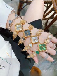 New high-end luxury jade craft women's watch Delicate chain watch waterproof lucky four-leaf clover watchA25
