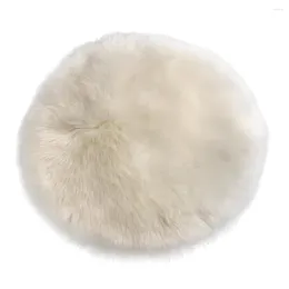 Carpets Round Shape Floor Area Rug Sheepskin Carpet Mat - 5cm Long Pile For Bedroom