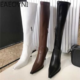 Boots Winter High Boots For Women Fashion Street Style Pointed Toe Long Boots Female High Heel Women's FootwearL231025