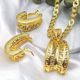 Necklace Earrings Set Classic 18k Gold Plated Jewellery For Women Wedding Italian Bridal Jewellery Sets And African Conjuntos De Joyas