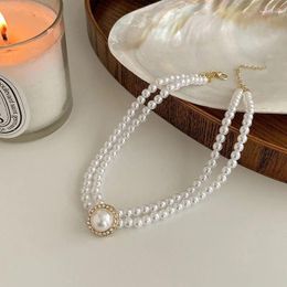 Necklace Earrings Set Elegant Freshwater Pearls Ring 3PCS Guests Women Bride Girls Exquisite Wedding Crystal Decoration