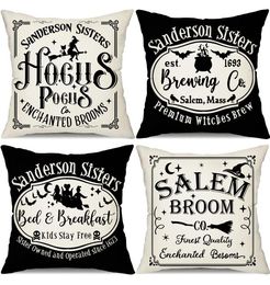 Pillow Case Halloween Ers 18X18 Set Of 4 Decorations Sanderson Sisters Hocus Pocus Throw Saying Decorative Cushion For Hom Garden29559540