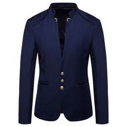 Brand Clothing Spring Men S Fashion Trend Small Suit Male Slim Fit Business Chinese Tunic Man Blazers Jackets S XL