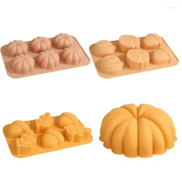 Baking Moulds Silicone Pumpkin Leaves Mould For Halloween Cake Decorating Chocolate Candy W3JE