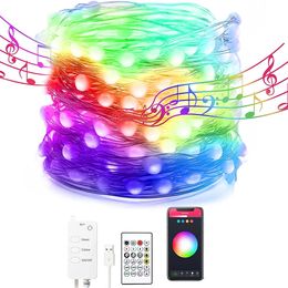 Christmas Decorations Smart String Lights Works Alexa Google LED Colour Changing Fairy with App Remote for Indoor 231025