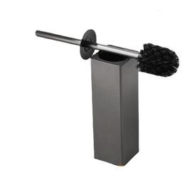 Toilet Brushes Holders Toilet Brush Set Wall-mounted Toilet Cleaning Space Aluminium with Long Handle for Household Toilet Set Color Grey Black White 231025