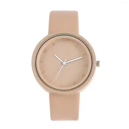 Wristwatches Womens Casaul Watches Ultra-Thin Minimalist Leather Strap Solid Wrist Watch Dical Professionals Students Women Men