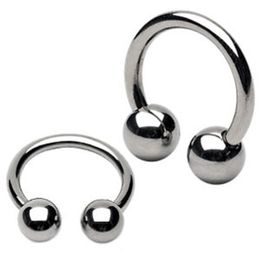 Steel Horseshoe 316L Surgical Steel Nose Labret Ear Piercing Hoop Ring Eyebrow Universal 16G Body Jewelry Whole234G