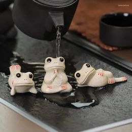 Tea Pets Frog Pet Ceramic Crafts Home Decoration Lotus Leaf Table Top Ceremony Zen Meaning