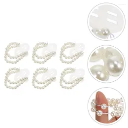 Decorative Flowers Bridal Wrist Pearls Corsage Bracelets Supplies Elastic Bands DIY Flower Hand Accessories Party Wedding