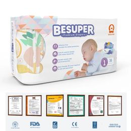 Cloth Diapers Besuper Premium Disposable born Baby Diaper Breathable Kids Nappies Leak Protection Easily Absorbent Soft Dry Children 231024