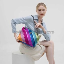 Shoulder Bags Handbags Brand Luxury Women's Bag Head Rainbow Handbag Large Capacity Soft Pu Leather Travel Handbagstylishhandbagsstore