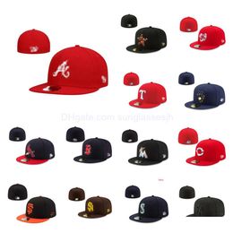 Fashion Fitted Hats Snapbacks Hat Men Adjustable Baskball Football Caps All Team Summer Cottonoutdoor Sports Embroidery Flat C