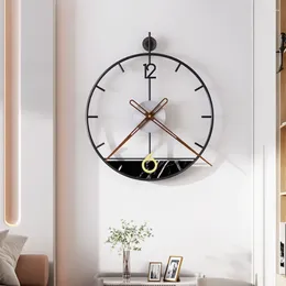 Wall Clocks Home Clock Decoration Hand Round Art Unique Living Room Modern Design Fashion Nordic Reloj Pared Decor