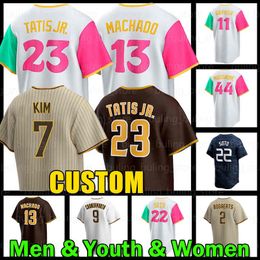 23 Fernando Tatis Jr. Baseball Jersey 7 Ha-seong Kim Manny Hado Padres Yu Darvish Xander Bogaerts Joe Musgrove Jake Cronenworth San Diegos Tony Gwynn Matt