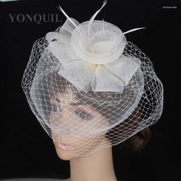 Berets Elegant Fascinators For Wedding Hair Accessories Bridal Veils Party Headwear Cocktail Hats Red Hat Multiple Colors OF1526