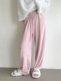 Women's Pants Trousers Straight Women Double-sided Velvet Austrian Winter Elastic Waist Warm Loose Joggers Streetwear Clothes Clothing