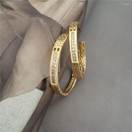 Hoop Earrings High Quality Cast Round Big Minimalist Metal Fashion Gold Color Jewelry Women Gift