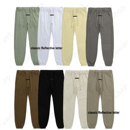 Autumn Winter USA 7th 3M Reflective Mens pants Trousers Casual designer luxury Green Coffee Brown drawstring loose Sweatpants Wome280h