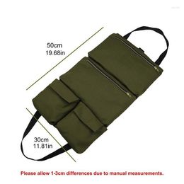 Stuff Sacks Multifunction Car Backrest Canvas Tool Hanging Bag Outdoor Hunting Foldable Roll Accessories Storage Handbag X725D