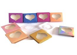 3D Mink Eyelash Love shape Package Boxes False Eyelashes Packaging Empty Eyelash Box Case Lashes Box Paper Packaging7644130